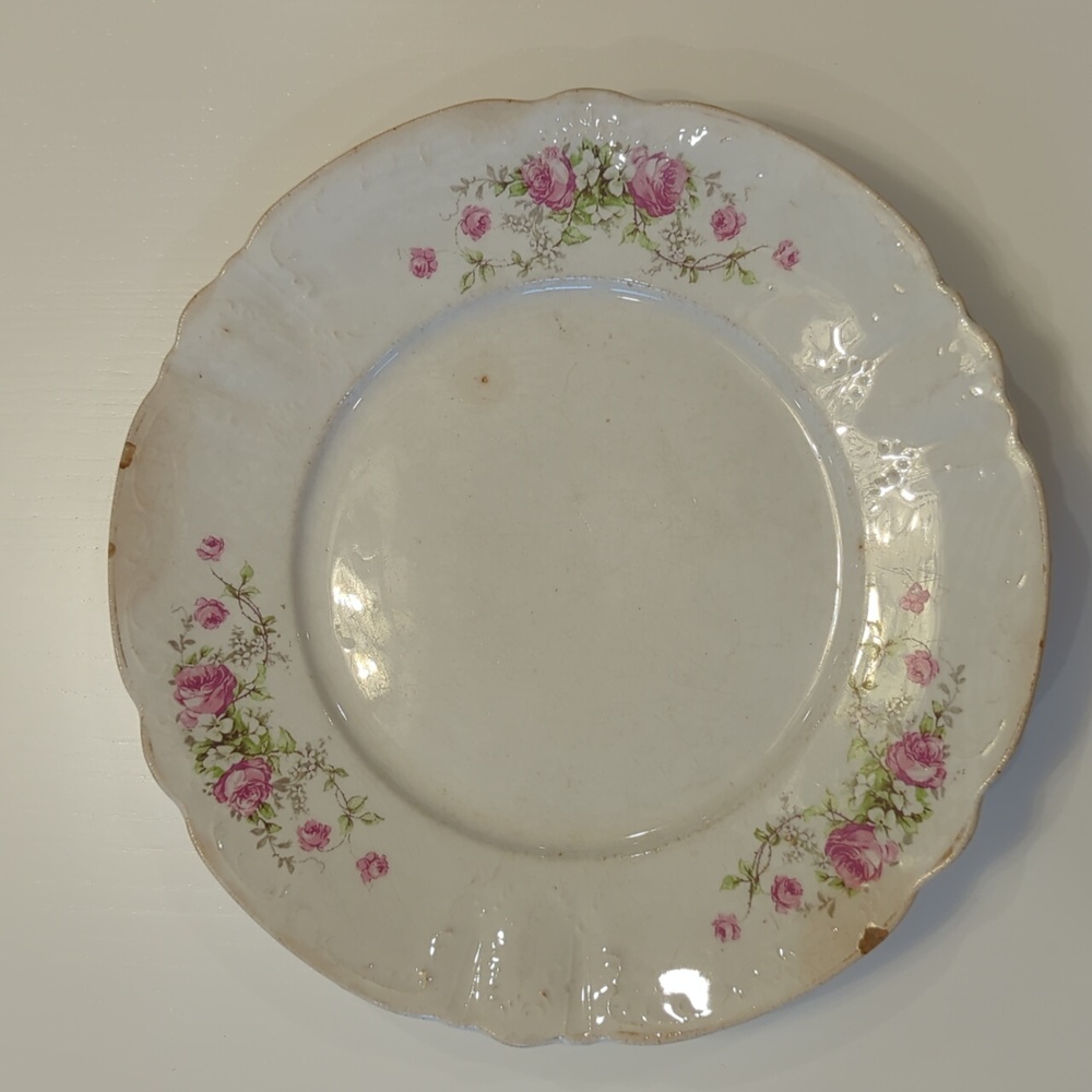 Antique Ironstone Dinner Plates: Homer Laughlin, Burgess & Co, WS George Derwood